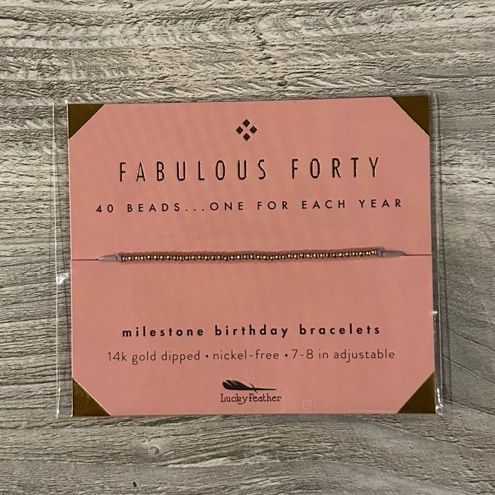 Fabulous Forty Milestone Birthday Bracelet